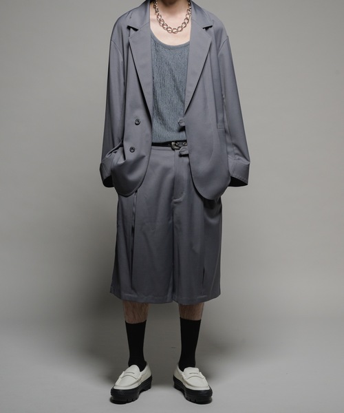 CASPER JOHN（キャスパージョン）の「Smooth shark tab button tailored jacket/スムースシャークタブボタンテーラードジャケット（テーラードジャケット・メンズ・グレー/ブラック/ブラウン・X-SMALL/SMALL/MEDIUM/LARGE）」の17枚目の写真