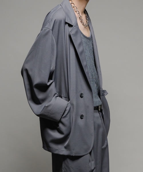 CASPER JOHN（キャスパージョン）の「Smooth shark tab button tailored jacket/スムースシャークタブボタンテーラードジャケット（テーラードジャケット・メンズ・グレー/ブラック/ブラウン・X-SMALL/SMALL/MEDIUM/LARGE）」の15枚目の写真