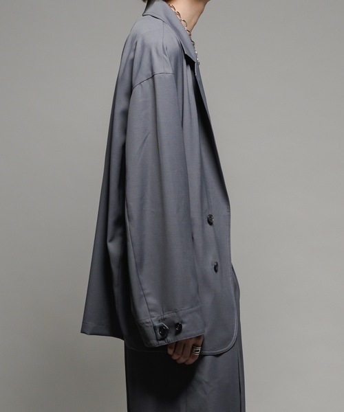 CASPER JOHN（キャスパージョン）の「Smooth shark tab button tailored jacket/スムースシャークタブボタンテーラードジャケット（テーラードジャケット・メンズ・グレー/ブラック/ブラウン・X-SMALL/SMALL/MEDIUM/LARGE）」の16枚目の写真