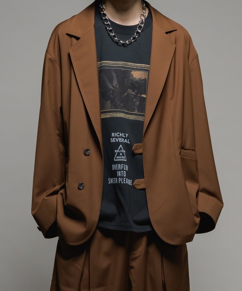 CASPER JOHN（キャスパージョン）の「Smooth shark tab button tailored jacket/スムースシャークタブボタンテーラードジャケット（テーラードジャケット・メンズ・グレー/ブラック/ブラウン・X-SMALL/SMALL/MEDIUM/LARGE）」の21枚目の写真