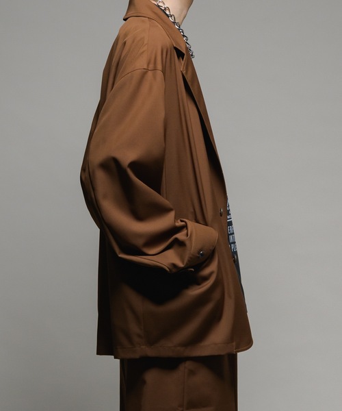 CASPER JOHN（キャスパージョン）の「Smooth shark tab button tailored jacket/スムースシャークタブボタンテーラードジャケット（テーラードジャケット・メンズ・グレー/ブラック/ブラウン・X-SMALL/SMALL/MEDIUM/LARGE）」の22枚目の写真