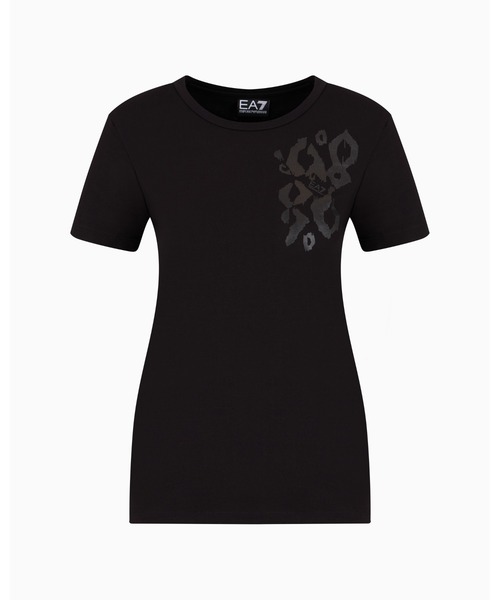 EMPORIO ARMANI EA7（エンポリオアルマーニイーエーセブン）の「【エンポリオ アルマーニ EA7】Graphic Series クルーネックTシャツ ストレッチコットン（Tシャツ/カットソー・レディース・ブラック/ホワイト系・LARGE/MEDIUM/SMALL/X-SMALL）」の5枚目の写真