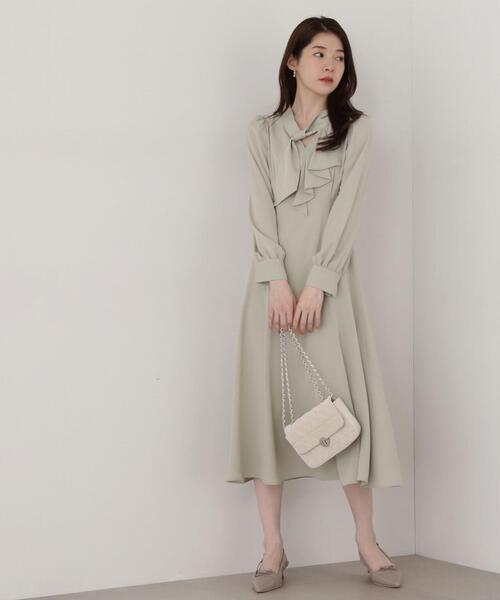 PROPORTION BODY DRESSING(プロポーションボディドレッシング)の「アシメボウタイワンピース / 1215140203(ワンピース・レディース・ネイビー/グレー/ライトグリーン・SMALL/MEDIUM)」の7枚目の写真