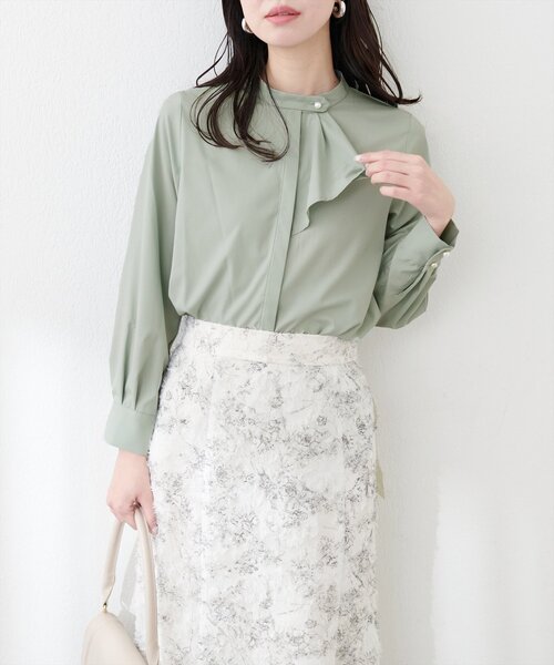 natural couture(ナチュラルクチュール)の「【WEB限定】ドレープスカーフ2WAYブラウス(シャツ/ブラウス・レディース・ブラウン/ベージュ/ブルー系その他/ミント/ピンクベージュ/グレイッシュベージュ/オフホワイト・FREE)」の18枚目の写真