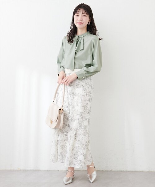 natural couture(ナチュラルクチュール)の「【WEB限定】ドレープスカーフ2WAYブラウス(シャツ/ブラウス・レディース・ブラウン/ベージュ/ブルー系その他/ミント/ピンクベージュ/グレイッシュベージュ/オフホワイト・FREE)」の20枚目の写真