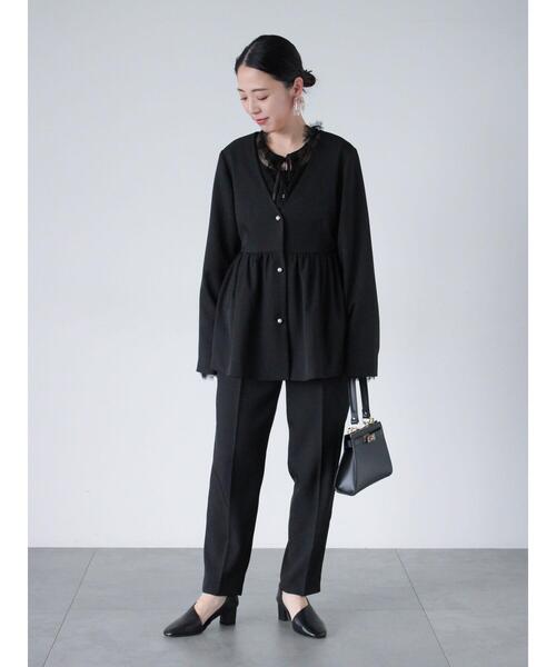 sm2rhythm(サマンサモスモスリズム)の「【セレモニーアイテム】テーパードパンツ(セットアップ可)(その他パンツ・レディース・ライトベージュ/ブラック・M/L)」の8枚目の写真