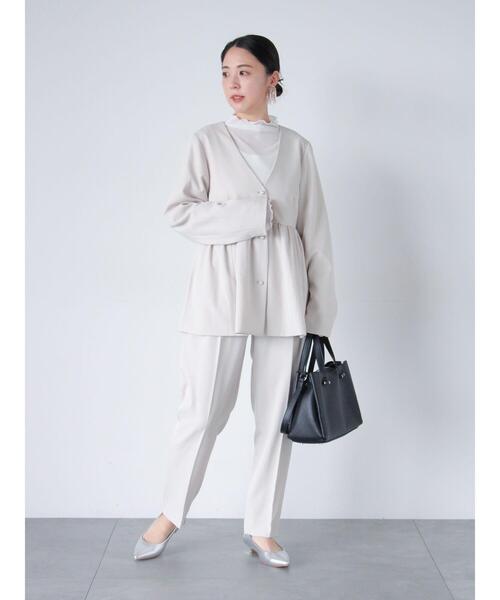 sm2rhythm(サマンサモスモスリズム)の「【セレモニーアイテム】テーパードパンツ(セットアップ可)(その他パンツ・レディース・ライトベージュ/ブラック・M/L)」の22枚目の写真