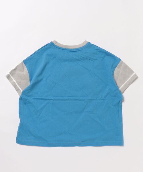 ami amie（アミアミ）の「デコポン犬ワイドＴシャツ（Tシャツ/カットソー・キッズ・ブルー・120cm/110cm/130cm/100cm/90cm）」の2枚目の写真