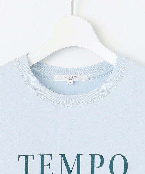 23区 S(ニジュウサンクチイサイサイズ)の「【SLOW/一部店舗限定】MVSコットン ロゴTシャツ(Tシャツ/カットソー・レディース・グレー系/ホワイト系/サックスブルー系・32)」の17枚目の写真