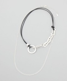 JEANASIS | レザーMIXチェーンネックレス/284412(ネックレス)