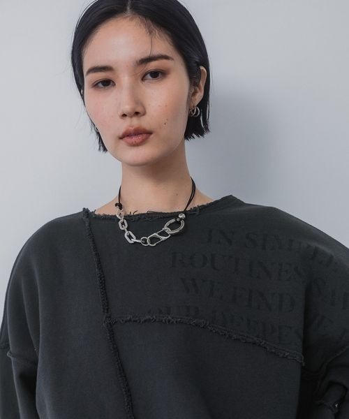 JEANASIS（ジーナシス）の「レザーMIXチェーンネックレス/284412