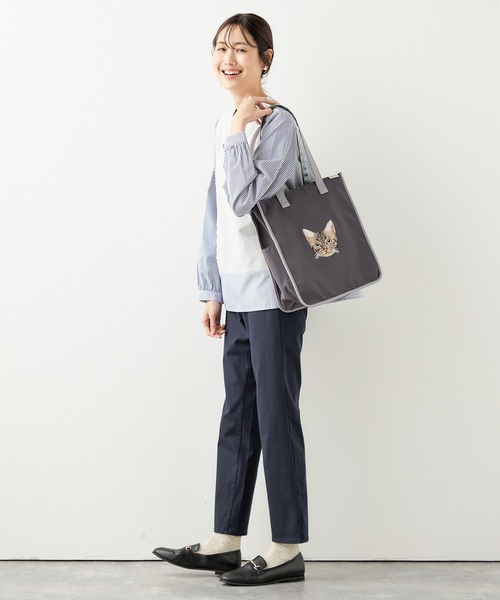 DECOY SINCE 1981(デコイシンスイチキュウハチイチ)の「ストライプドッキングプルオーバー(Tシャツ/カットソー・レディース・グレー/サックスブルー/ネイビー・L/M/LL)」の10枚目の写真
