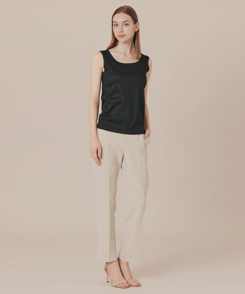 MACKINTOSH LONDON（マッキントッシュ ロンドン）の「ストレッチリブタンクトップ（タンクトップ・レディース・チャコールグレー/オフホワイト/ブラック・40/38）」の7枚目の写真