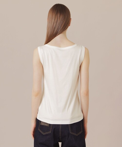 MACKINTOSH LONDON（マッキントッシュ ロンドン）の「ストレッチリブタンクトップ（タンクトップ・レディース・チャコールグレー/オフホワイト/ブラック・40/38）」の14枚目の写真