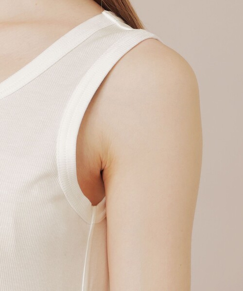 MACKINTOSH LONDON（マッキントッシュ ロンドン）の「ストレッチリブタンクトップ（タンクトップ・レディース・チャコールグレー/オフホワイト/ブラック・40/38）」の13枚目の写真