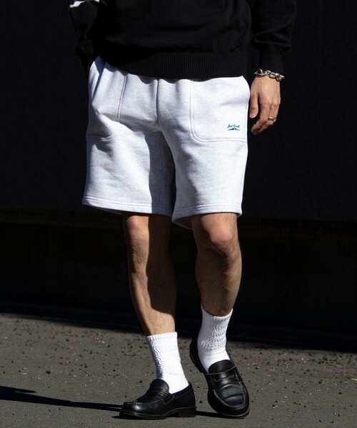 JACK PURCELL（ジャックパーセル）の「【Jack Purcell/ジャックパーセル】コーマ裏毛 スウェットハーフパンツ ショートパンツ（その他パンツ・メンズ・ブルー/アッシュグレー/ブラック・S/M/L）」の2枚目の写真