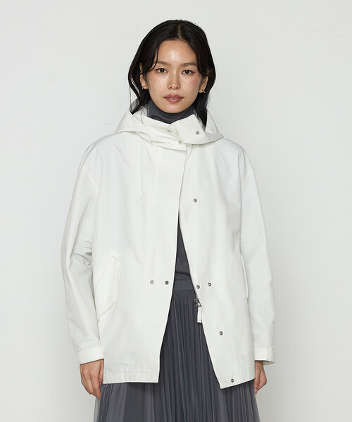 K.T KIYOKO TAKASE（キヨコタカセ）の「【2WAY】コットンナイロングログラン アノラックブルゾン（ブルゾン・レディース・ベージュ/ネイビー/ホワイト・7号/9号）」の2枚目の写真