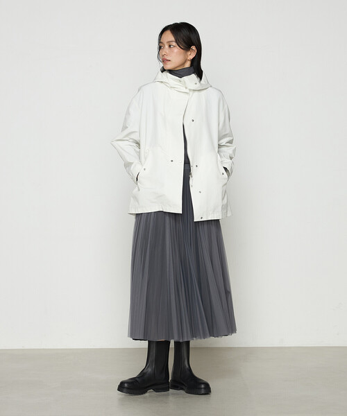 K.T KIYOKO TAKASE（キヨコタカセ）の「【2WAY】コットンナイロングログラン アノラックブルゾン（ブルゾン・レディース・ベージュ/ネイビー/ホワイト・7号/9号）」の4枚目の写真