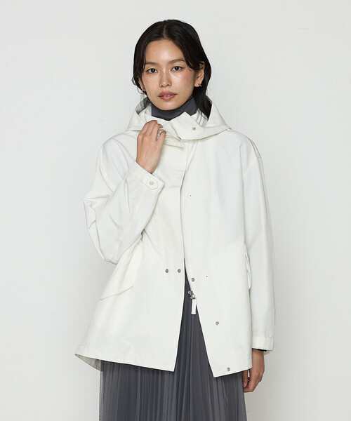 K.T KIYOKO TAKASE（キヨコタカセ）の「【2WAY】コットンナイロングログラン アノラックブルゾン（ブルゾン・レディース・ベージュ/ネイビー/ホワイト・7号/9号）」の6枚目の写真