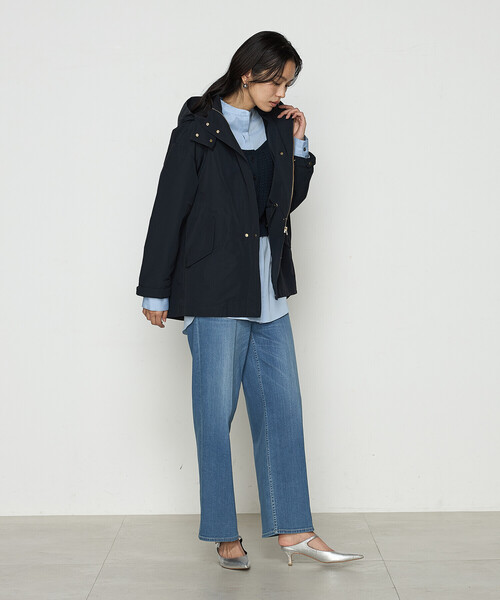 K.T KIYOKO TAKASE（キヨコタカセ）の「【2WAY】コットンナイロングログラン アノラックブルゾン（ブルゾン・レディース・ベージュ/ネイビー/ホワイト・7号/9号）」の9枚目の写真