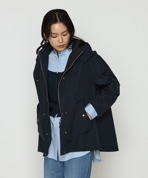 K.T KIYOKO TAKASE（キヨコタカセ）の「【2WAY】コットンナイロングログラン アノラックブルゾン（ブルゾン・レディース・ベージュ/ネイビー/ホワイト・7号/9号）」の10枚目の写真