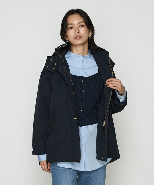 K.T KIYOKO TAKASE（キヨコタカセ）の「【2WAY】コットンナイロングログラン アノラックブルゾン（ブルゾン・レディース・ベージュ/ネイビー/ホワイト・7号/9号）」の12枚目の写真