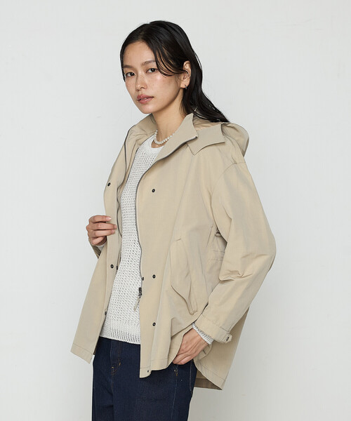 K.T KIYOKO TAKASE（キヨコタカセ）の「【2WAY】コットンナイロングログラン アノラックブルゾン（ブルゾン・レディース・ベージュ/ネイビー/ホワイト・7号/9号）」の15枚目の写真