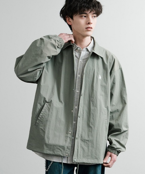 U.S. POLO ASSN.(ユーエスポロアッスン)の「U.S. POLO ASSN. ユーエスポロアッスン オーバーサイズ ワンポイントロゴ刺繍コーチジャケット ナイロンジャケット(ナイロンジャケット・メンズ・ライトグレー/カーキ/ネイビー/ブラック・M/L/LL)」の14枚目の写真