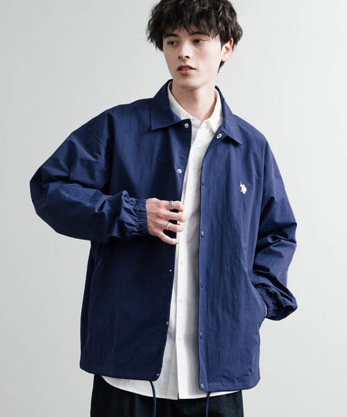 U.S. POLO ASSN.(ユーエスポロアッスン)の「U.S. POLO ASSN. ユーエスポロアッスン オーバーサイズ ワンポイントロゴ刺繍コーチジャケット ナイロンジャケット(ナイロンジャケット・メンズ・ライトグレー/カーキ/ネイビー/ブラック・M/L/LL)」の18枚目の写真