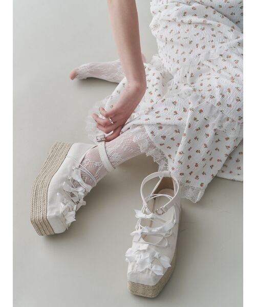 靴 merry jenny ribbon ribbon sandal メリージェニー merry jenny ribbon ribbonベルクロサンダル