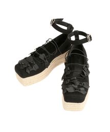 merry jenny | ribbon balletジュートウェッジサンダル(サンダル)