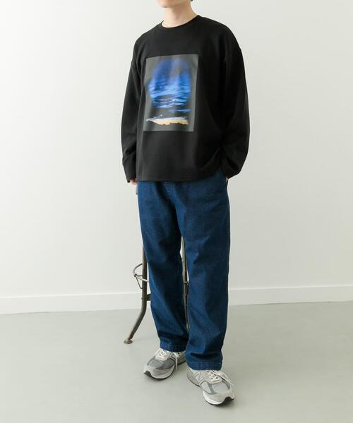 ITEMS URBANRESEARCH（アイテムズ アーバンリサーチ）の「Art Graphic ポンチカットソー Dawn（Tシャツ/カットソー・メンズ・ブラック/ホワイト・MEDIUM/LARGE）」の19枚目の写真