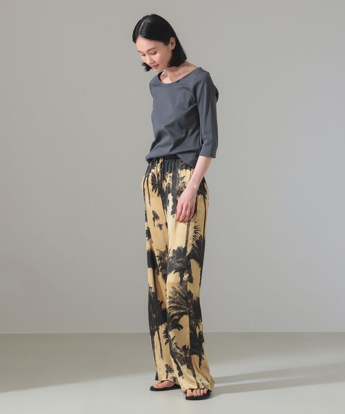 Demi-Luxe BEAMS（デミルクス ビームス）の「オーガニックコットン ラウンドネック 七分袖 カットソー（Tシャツ/カットソー・レディース・チャコールグレー/サックスブルー/ホワイト・ONE SIZE）」の10枚目の写真