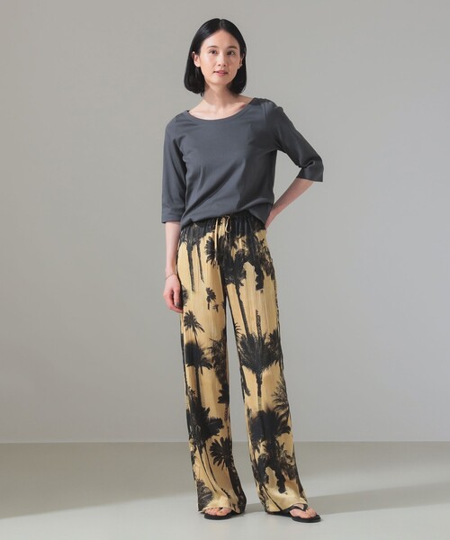 Demi-Luxe BEAMS（デミルクス ビームス）の「オーガニックコットン ラウンドネック 七分袖 カットソー（Tシャツ/カットソー・レディース・チャコールグレー/サックスブルー/ホワイト・ONE SIZE）」の11枚目の写真