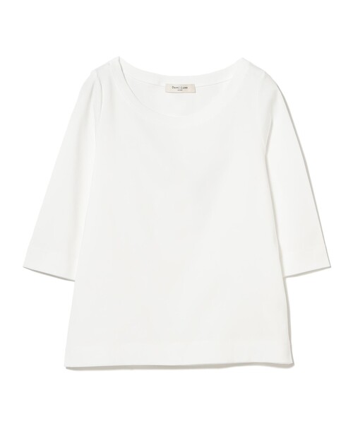 Demi-Luxe BEAMS（デミルクス ビームス）の「オーガニックコットン ラウンドネック 七分袖 カットソー（Tシャツ/カットソー・レディース・チャコールグレー/サックスブルー/ホワイト・ONE SIZE）」の19枚目の写真