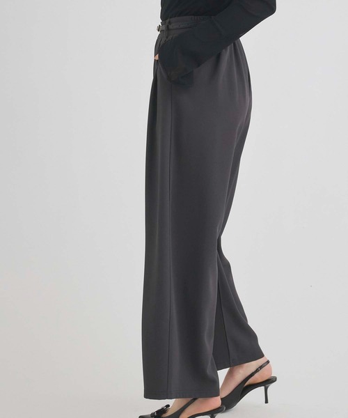 Edit Sheen（エディットシーン）の「タックワイドパンツ（その他パンツ・レディース・オフホワイト/チャコールグレー/ブラック・M）」の9枚目の写真
