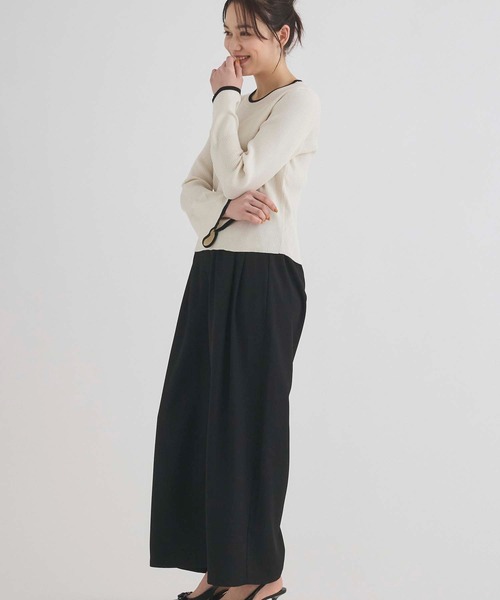 Edit Sheen（エディットシーン）の「タックワイドパンツ（その他パンツ・レディース・オフホワイト/チャコールグレー/ブラック・M）」の15枚目の写真