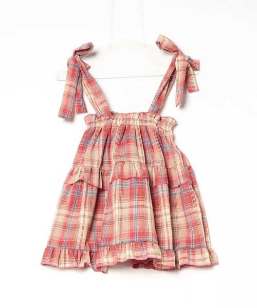 paravion(パラビオン)の「肩リボンチェックフレアキャミ(シャツ/ブラウス・レディース・ブラウン/レッド・FREE)」の12枚目の写真