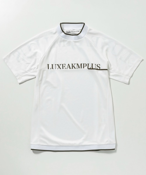 LUXEAKMPLUS(リュクスエイケイエムプラス)の「LUXEAKMPLUS(リュクスエイケイエムプラス)ゴルフ バックロゴ 半袖モックネックTシャツ(吸水 / UVカット / 冷感)(Tシャツ/カットソー・メンズ・ブラック/カーキ/ホワイト・S/M/L/XL/XXL)」の21枚目の写真