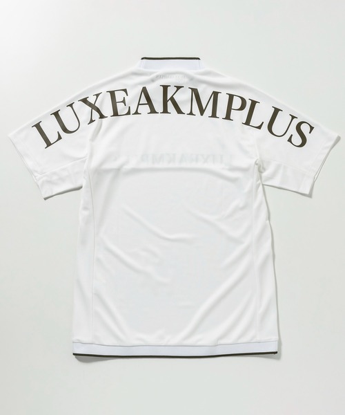 LUXEAKMPLUS(リュクスエイケイエムプラス)の「LUXEAKMPLUS(リュクスエイケイエムプラス)ゴルフ バックロゴ 半袖モックネックTシャツ(吸水 / UVカット / 冷感)(Tシャツ/カットソー・メンズ・ブラック/カーキ/ホワイト・S/M/L/XL/XXL)」の22枚目の写真