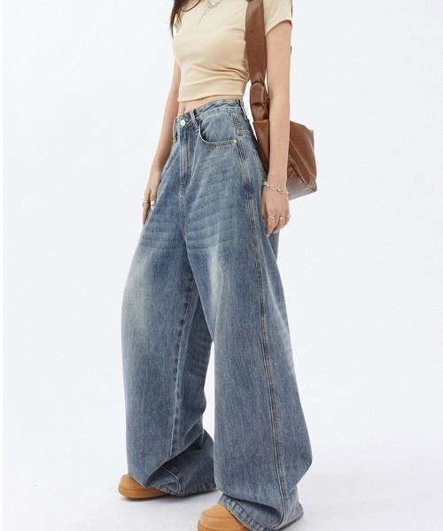REBALANCE(リバランス)の「ワイドデニムパンツ(デニムパンツ・レディース・A・LARGE/MEDIUM/X-LARGE)」の4枚目の写真