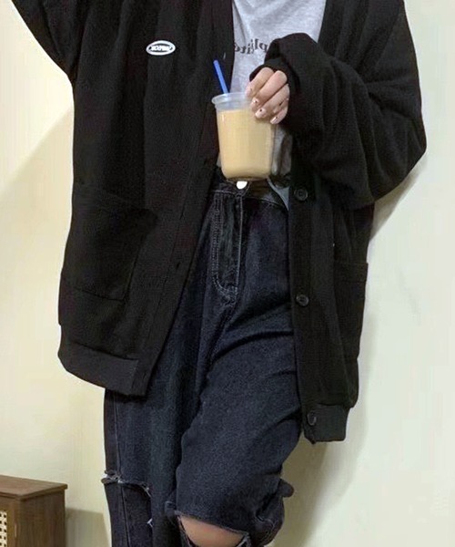 VIBGYOR（ヴィブジョー）の「[NARULA/ナルラ]カジュアル ロゴ ポケット サマー カーディガン(CZ)（カーディガン/ボレロ・レディース・ブルー/アイボリー/ブラック・FREE）」の10枚目の写真