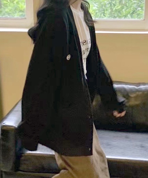 VIBGYOR（ヴィブジョー）の「[NARULA/ナルラ]カジュアル ロゴ ポケット サマー カーディガン(CZ)（カーディガン/ボレロ・レディース・ブルー/アイボリー/ブラック・FREE）」の11枚目の写真