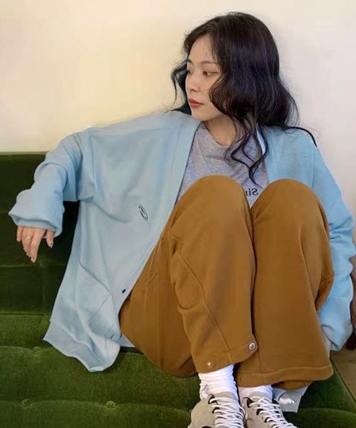 VIBGYOR（ヴィブジョー）の「[NARULA/ナルラ]カジュアル ロゴ ポケット サマー カーディガン(CZ)（カーディガン/ボレロ・レディース・ブルー/アイボリー/ブラック・FREE）」の12枚目の写真