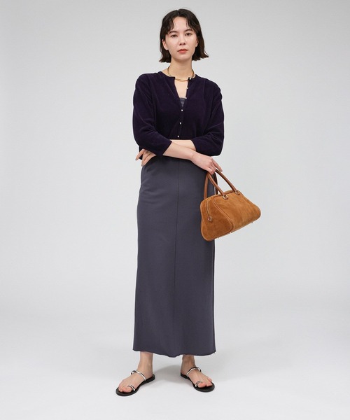 BABYLONE（バビロン）の「コットンモールカーディガン（カーディガン/ボレロ・レディース・ライトブラウン/ネイビー/グレイッシュベージュ・フリー）」の19枚目の写真