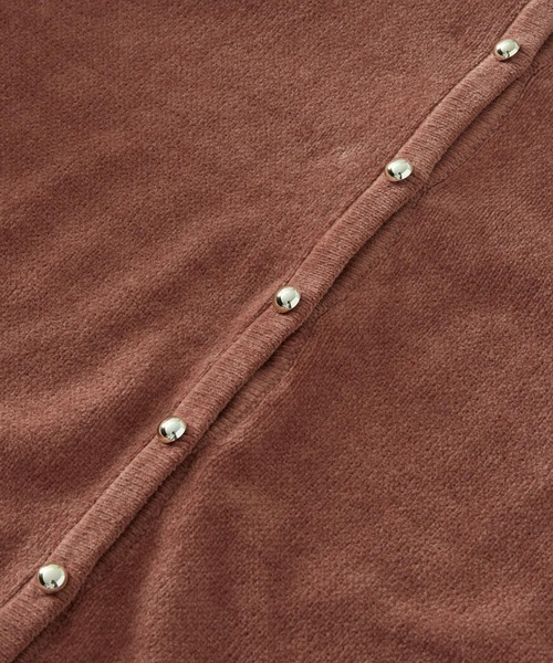 BABYLONE（バビロン）の「コットンモールカーディガン（カーディガン/ボレロ・レディース・ライトブラウン/ネイビー/グレイッシュベージュ・フリー）」の5枚目の写真