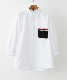ITEMS URBANRESEARCH | ニットポケット切替オックス7分袖シャツ(シャツ/ブラウス)