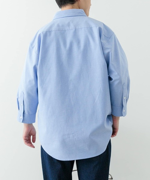 ITEMS URBANRESEARCH(アイテムズ アーバンリサーチ)の「ニットポケット切替オックス7分袖シャツ(シャツ/ブラウス・メンズ・ホワイト/ブルー/ブラック・LARGE/MEDIUM)」の21枚目の写真