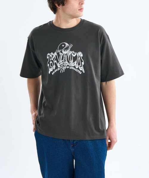 RVCA(ルーカ)の「RVCA メンズ ROTATER SS Tシャツ 【2025年春夏モデル】/ルーカオーバーシルエットフロントプリント半袖Tシャツ(Tシャツ/カットソー・メンズ・ブラウン系その他/ブラック系その他/バーガンディー/ホワイト・SMALL/MEDIUM/LARGE/X-LARGE)」の3枚目の写真