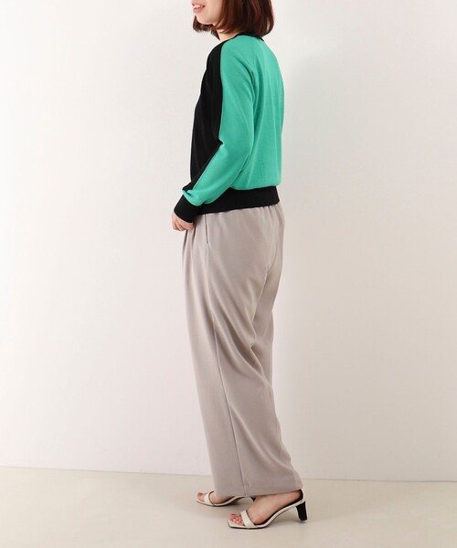 MICO COULIER（ミコクリエ）の「《UV加工》バイカラークルーネックカーディガン（カーディガン/ボレロ・レディース・ホワイト系その他/ブラック系その他/ブルー系その他・38）」の13枚目の写真